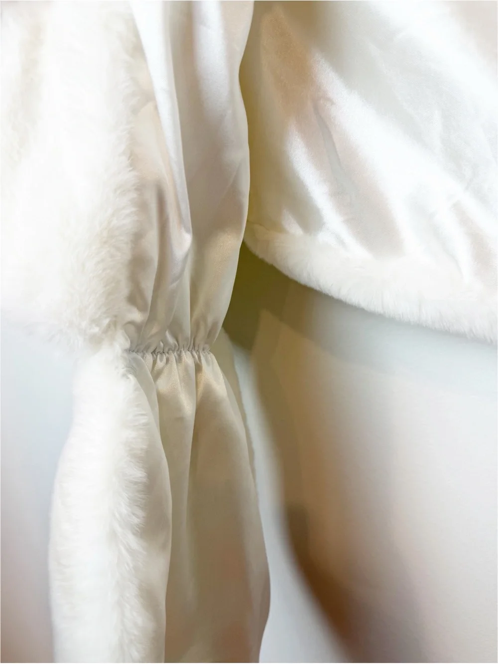 Fashion | White Faux Fur Scarf Shawl Collar Wrap Stole Winter Shrug NWT